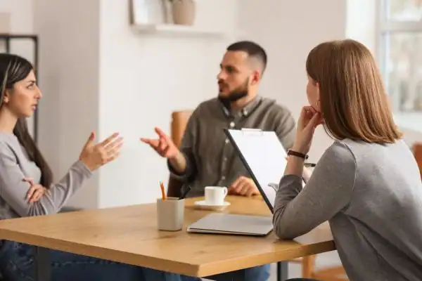Image of couple access free mediation using family mediation voucher scheme Merton